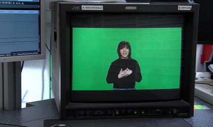 Katharina Poppei auf dem RTF.1-Monitor | Bildquelle: RTF.1