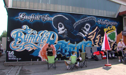 Graffiti-Kunstwerk beim Street-Art-Festival in Metzingen | Bildquelle: RTF.1
