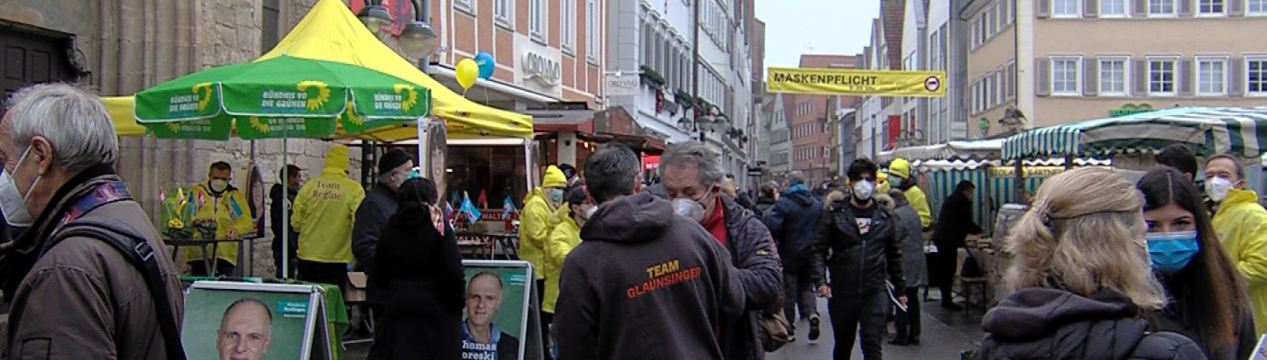 Wahlstände der Parteien in Reutlingen  | Bildquelle: RTF.1