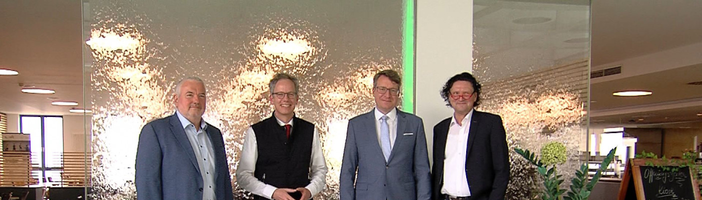 v.l.n.r. Gerhard Hinger, Andre Mihaljevic, Jonas Johannink, Michael Bitzer | Bildquelle: RTF.1