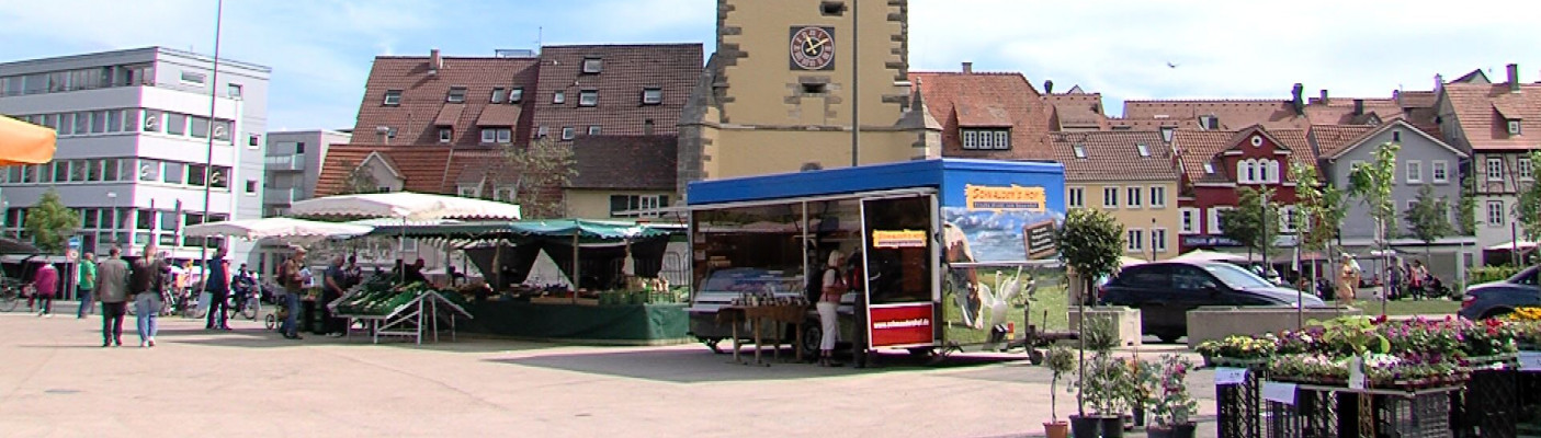 Der Wochenmarkt vor dem T&uuml;binger Tor | Bildquelle: RTF.1