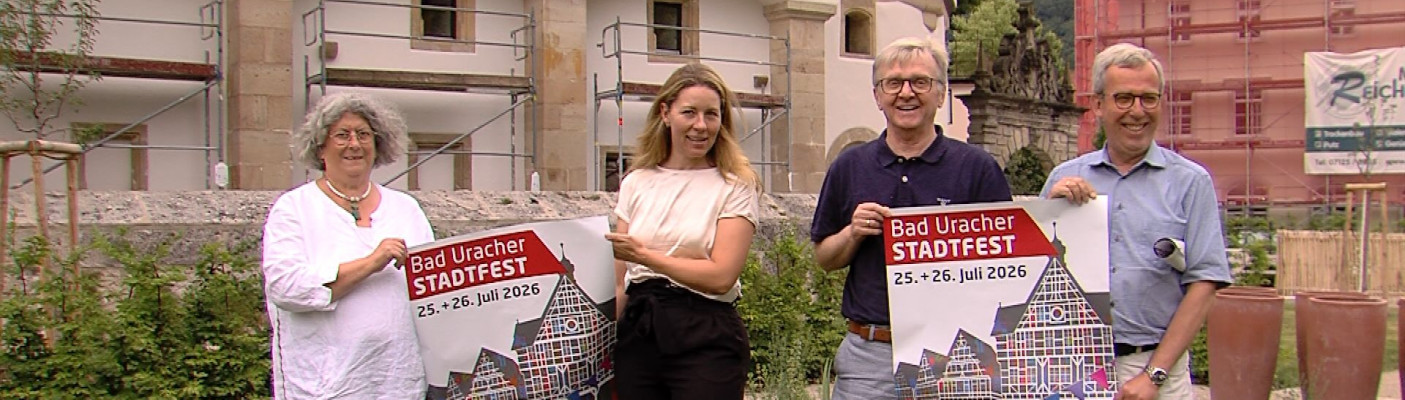 Stadt- und Burgverwaltung bewerben das Bad Uracher Stadtfest | Bildquelle: RTF.1