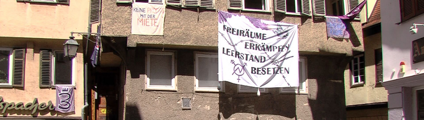 Besetztes Haus in der Kronenstra&szlig;e | Bildquelle: RTF.1