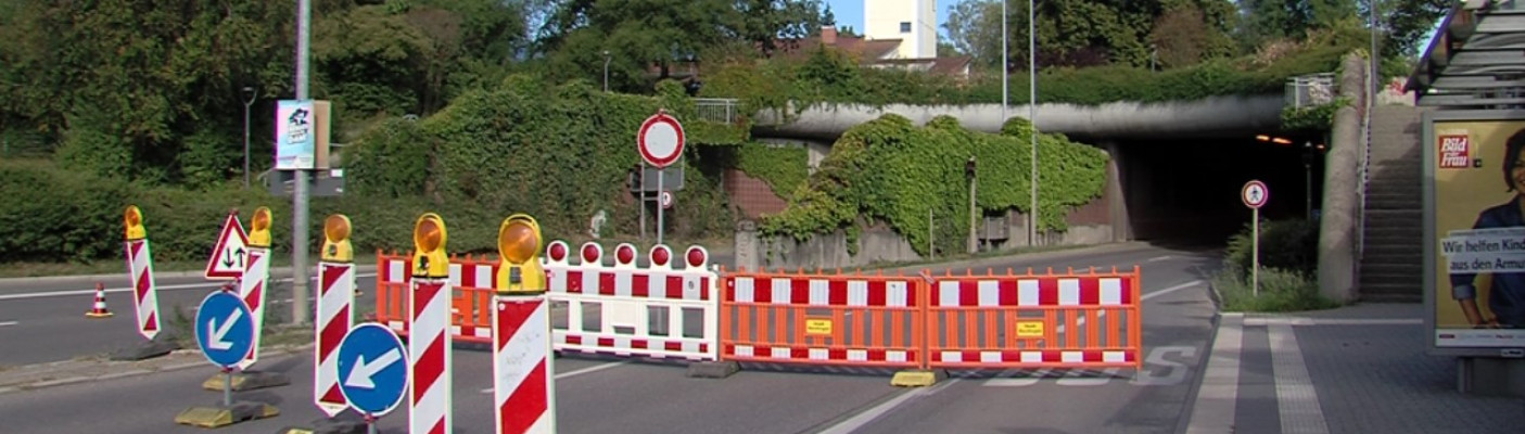 Bauarbeiten am Tunnel in der Rommelsbacher Stra&szlig;e | Bildquelle: RTF.1