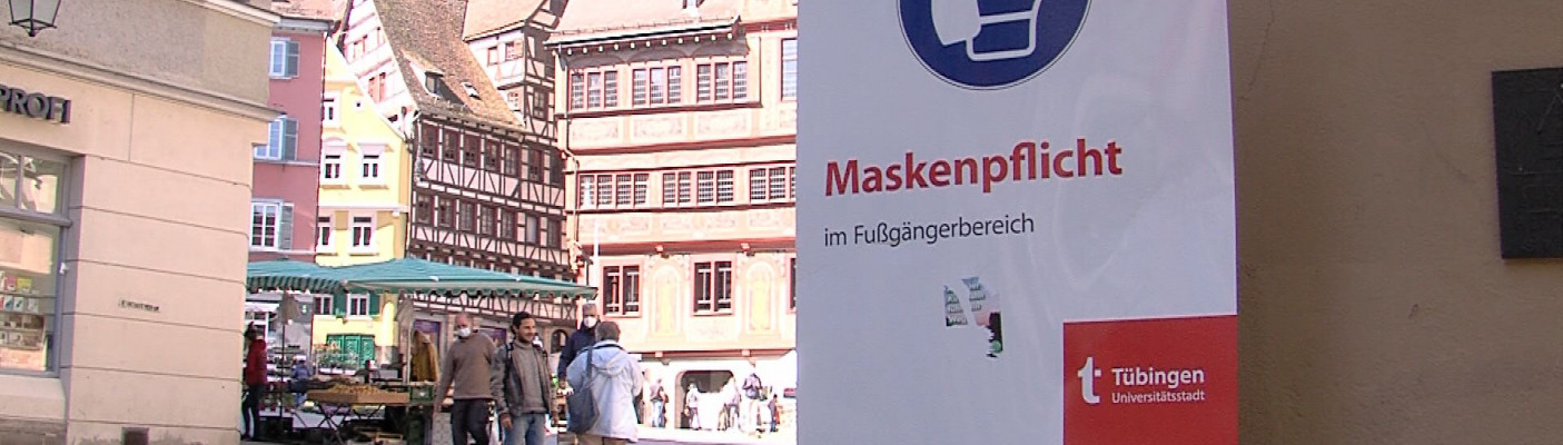 Schild "Maskenpflicht" in Tübingen | Bildquelle: RTF.1