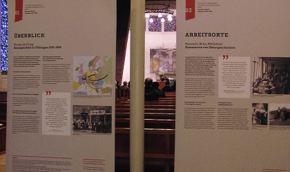 Tafeln der Ausstellung Zwangsarbeit | Bildquelle: RTF.1